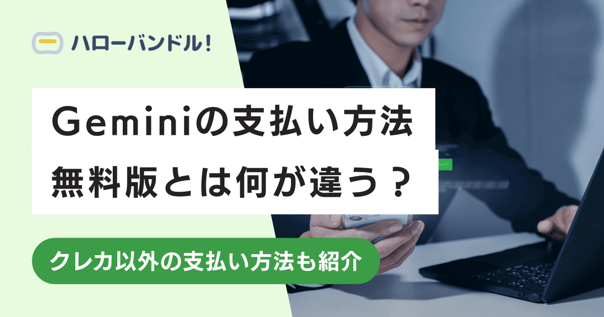 Geminiの支払い方法まとめ｜クレジットカードがなくても払える？